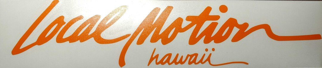 Local Motion Hawaii Decal Sticker Vintage Classic Orange 8" Inches - Etsy