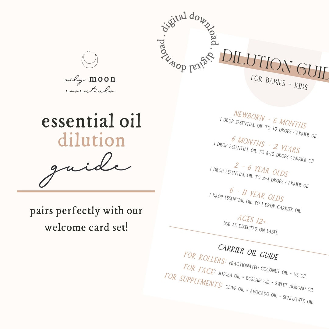 Essential Oil Dilution Guide | DIGITAL DOWNLOAD | Printable Dilution ...