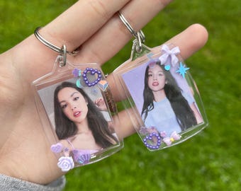 Olivia Rodrigo 2pc Decorated Photo Keychains