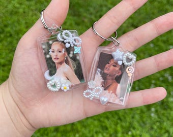Ariana Grande 2pc Decorated Photo Keychains