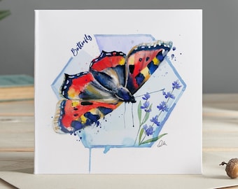 Carte de vœux papillon