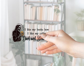 bookish sticker for Kindle sticker for book lover of dark romance gift for her book club quote for reader of dark academia