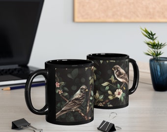 Keramik-Kaffeebecher für Gartenliebhaber Geschenk für ihren Geburtstag Vogelbeobachter und Gartenliebhaber Geschenk Cottage-Kern