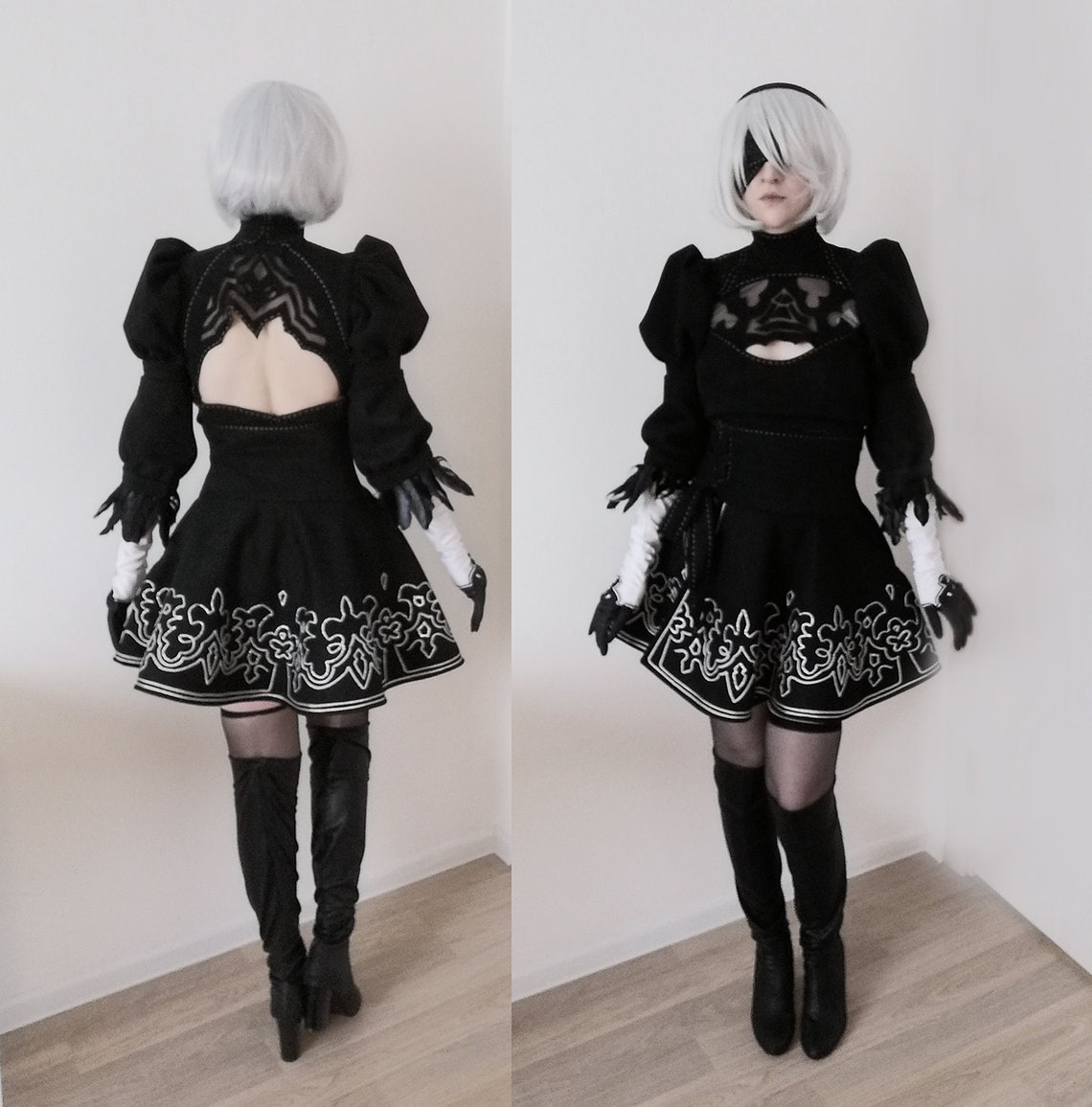 2b yorha Nier Automata cosplay costume dress white other | Etsy