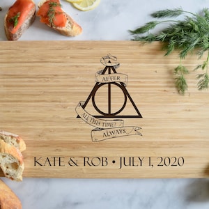 Always - After All This Time - Classic - Custom Engraved Cutting Board - Personalized - Wedding - Engagement