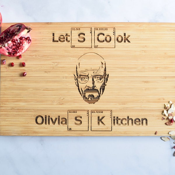 Let's Cook - Customizable Cutting Board- Engraved Cutting Board - Personalized - Wedding - Engagement - Gift - Anniversary