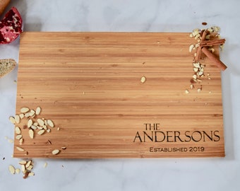Custom Engraved Cutting Board - Personalized - Wedding - Engagement - Gift - Anniversary