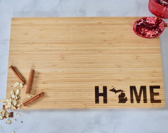 Custom Engraved State Cutting Board - Personalized - Wedding - Engagement - Gift - Anniversary