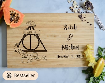 Always - After All This Time - Custom Engraved Cutting Board - Personalized - Wedding - Engagement