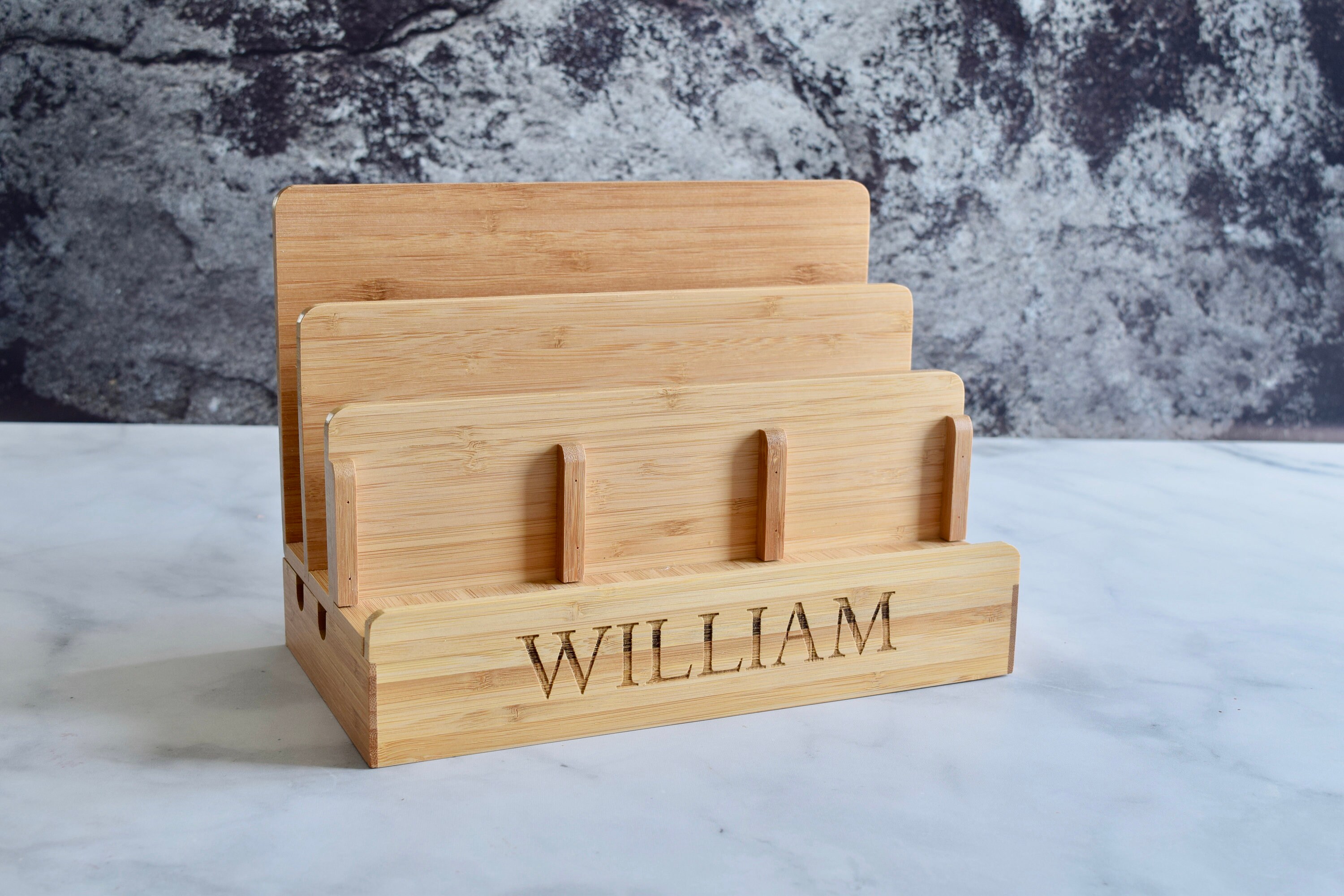 Bamboo Docking Station Wooden Docking Station Personalized Etsy