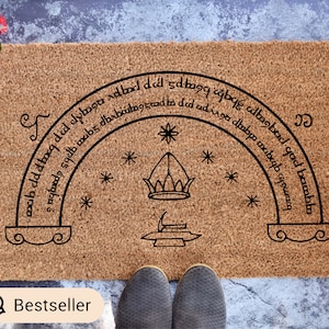 Speak Friend And Enter V3 Door Mat - Custom Doormat - Wedding Gift - Housewarming Gift