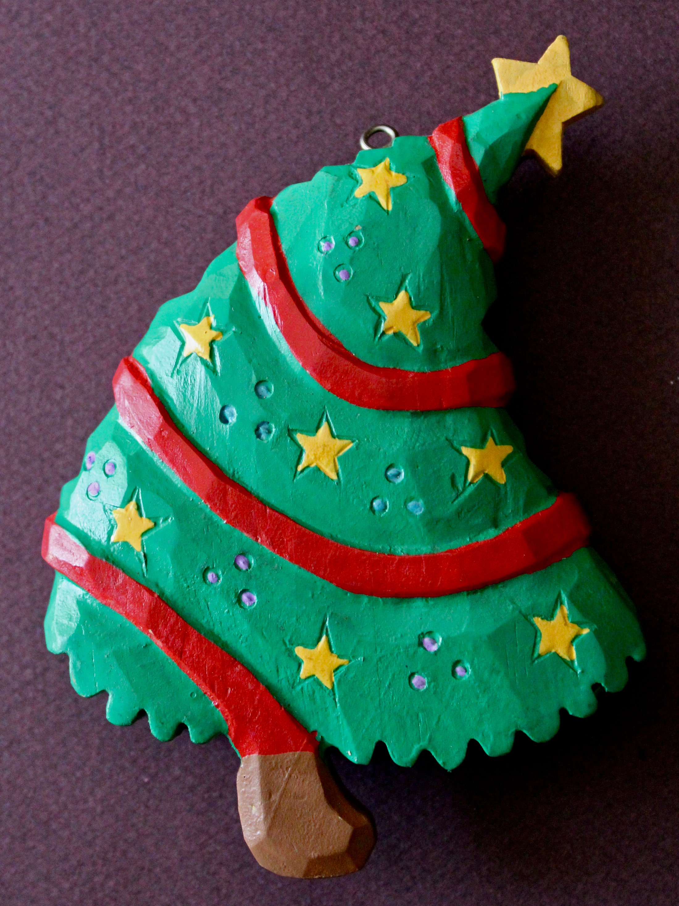 Wood Carved Christmas Ornaments Set of 4 Primitive Folk | Etsy