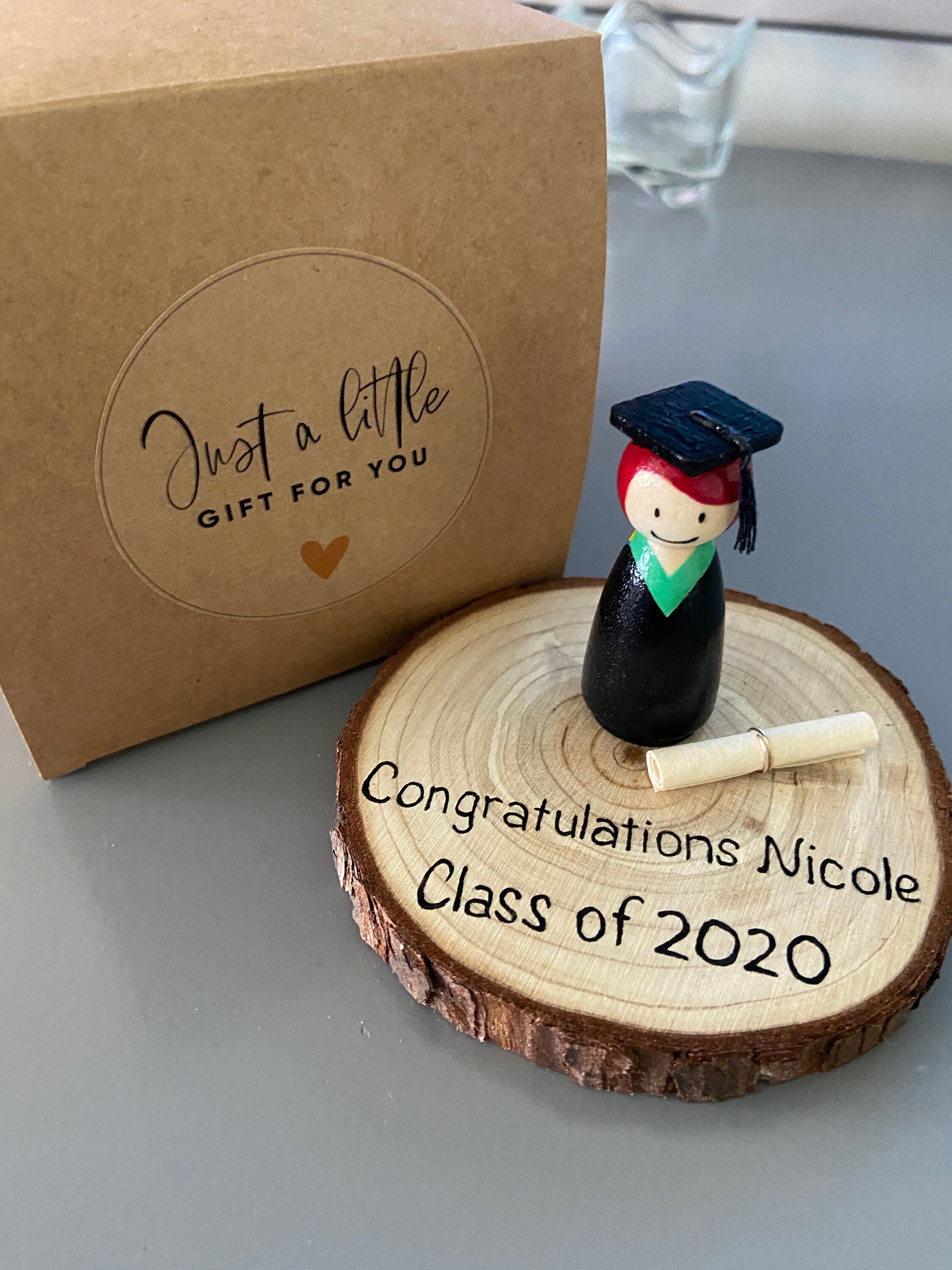 Graduation Personalised Peg Doll in your universities robe with gift …