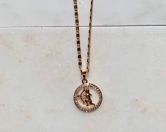 Gold Sagittarius Chain Necklace. Astrology Sagittarius Necklace. Astrology Sign. Astrology Jewelry. Gold Jewelry. Sagittarius. Chain Necklac