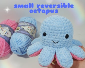 Crochet Reversible Octopus Pattern, Amigurumi Mood Octopus