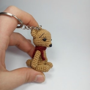 Gehäkelter kleiner Bär Muster, Amigurumi kleiner Bär, häkeln Teddybär Schlüsselanhänger