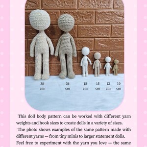 Crochet Doll Body Pattern – Mini No-Sew Amigurumi Tutorial (PDF Pattern) image 7