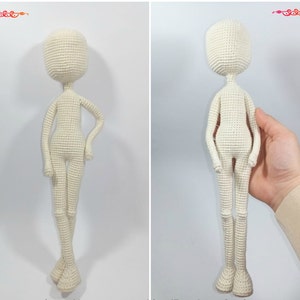 Crochet Basic Doll Body Pattern, Amigurumi Doll Body Pattern, 13 Inches Curvy Crochet Doll Pattern