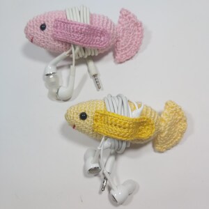 Amigurumi Fish Pattern, Earphone Holder, Crochet Fish, Cord Organizer image 9