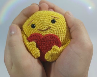 Care React Amigurumi Pattern, Crochet Emoji Pattern