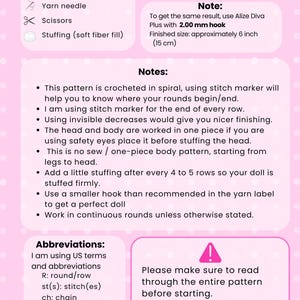 Crochet Doll Body Pattern – Mini No-Sew Amigurumi Tutorial (PDF Pattern) image 2