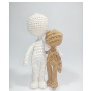 Amigurumi Doll Body Pattern, Crochet Mini Amigurumi Doll, Little amigurumi doll,  Crochet No Sew One-Piece Pattern ,&quot;4, 5 &6 Inches&quot;