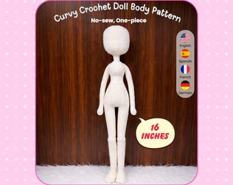 Crochet Curvy Doll Body Pattern: 16-inch Curvy Amigurumi (Digital Download)