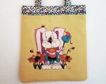 Sac brodé pour enfants broderie lapin