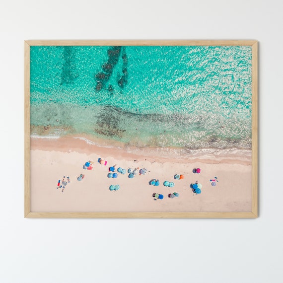Aerial Beach Wall Art FRAMED Beach Prints Modern Beach Art Etsy