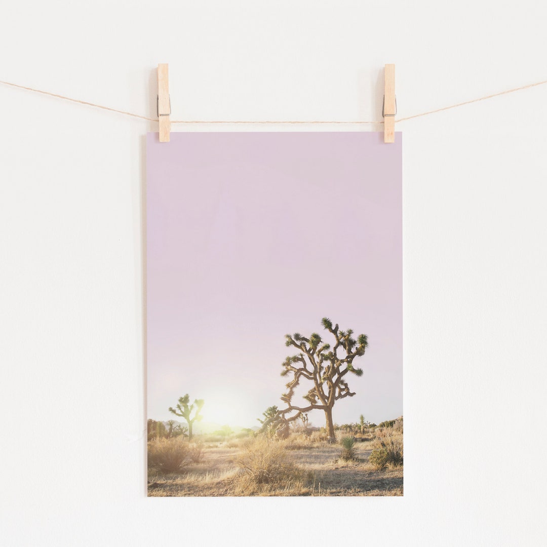 Desert Joshua Tree Print, Unframed Wall Art, Modern Boho Wall Art ...