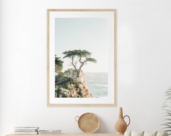 Impression de photographie de la baie de Monterey, impression de Californie, cadeaux de décoration intérieure, décoration de chambre d'appartement côtier moderne, impressions encadrées ou sans cadre