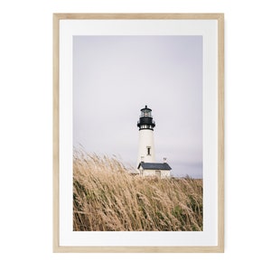 Lighthouse Print, Art Print, Coastal Farmhouse, Oregon Coast, Newport Photography, Framed Prints, Coastal Wall Art, Framed And Unframed