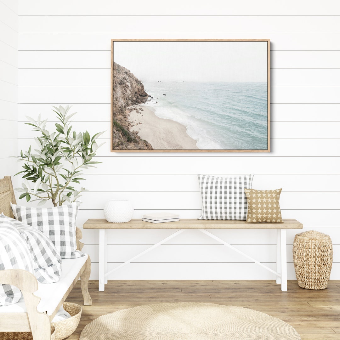 Framed Coastal Wall Art Framed Canvas Canvas Print Art Big Etsy