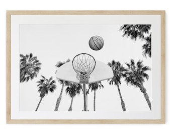 Basketball Photography Framed and Unframed Art Print, Gifts for boyfriend, Coastal Basketball, Girl Basketball, Sports wall art,