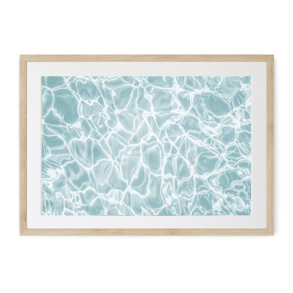 Water Surface Art Print, Framed Water Art, Unframed Poster, Summer Art, Beach House Decor, Coastal Grandmother, Tropical Room Decor,