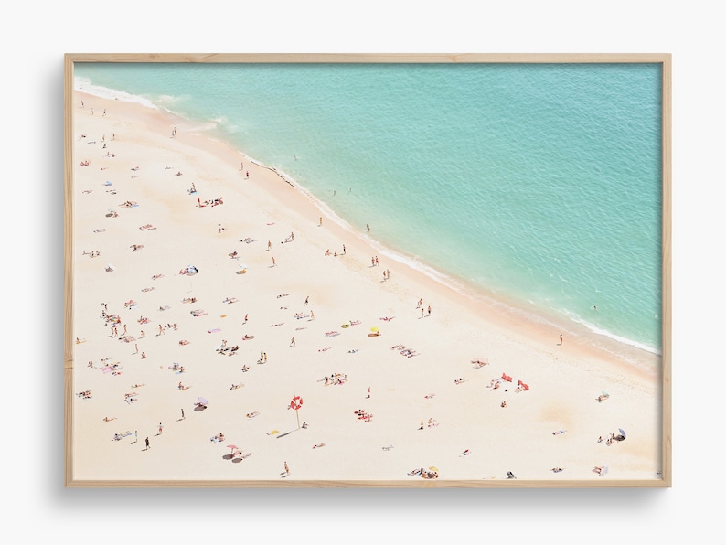 Beach Print, Unframed Art Print 30x40, Boho Aerial Beach Wall Art image 1