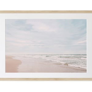 Wood  Framed Minimalist Beach Art, Framed Print, Room decor for walls, Mounted Frames, Statement art, White Frame, Gold Frame, Silver Frame