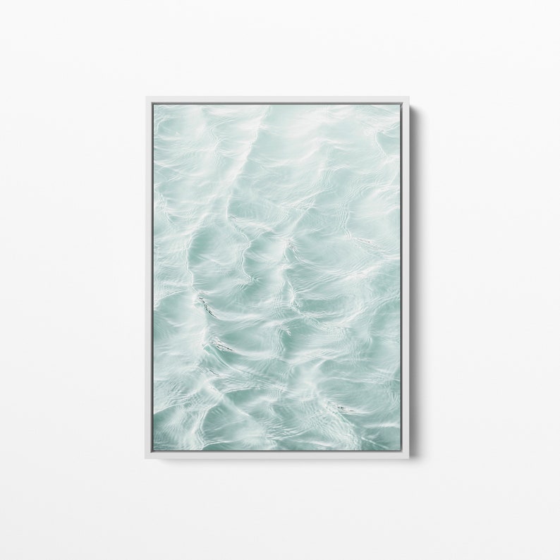 Framed Coastal Wall Art, Stretched Canvas Print, Ocean Art, Sea Wall Art, Beach Apartment Decor, Water Print, Canvas Wall Art Large, image 7