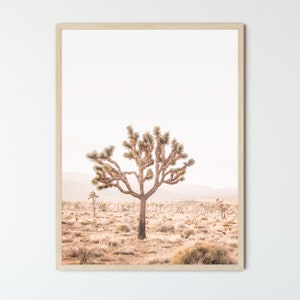 FRAMED Joshua Tree Print, Vertical Frame Print, Modern Desert Prints, Boho Decor