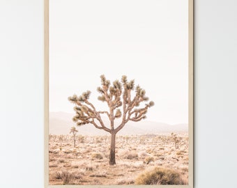 FRAMED Joshua Tree Print, Vertical Frame Print, Modern Desert Prints, Boho Decor