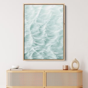 Framed Coastal Wall Art, Stretched Canvas Print, Ocean Art, Sea Wall Art,  Beach Apartment Decor,  Water Print, Canvas Wall Art Large,