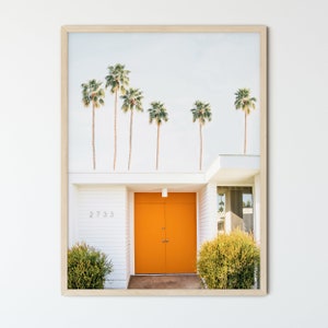 Palm Springs FRAMED Wall Art Burnt Orange Decor California - Etsy