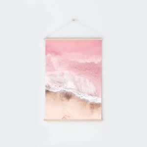 Luchtfoto roze oceaanzicht, ingelijste muurkunst afbeelding 5