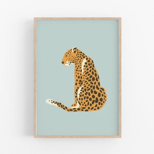 Leopard Illustration Giclee Art Print, Unframed Wall Art