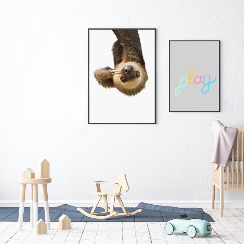 Sloth Giclee Art Print, Unframed Wall Art image 3