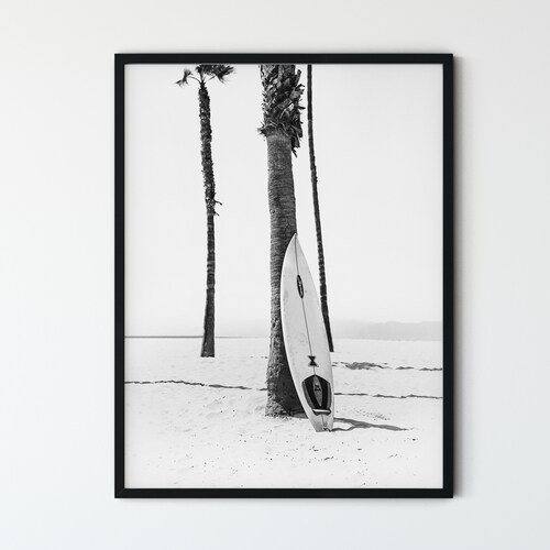 Ocean Wall Art Coastal Print Beach Print Black and White Wall Etsy