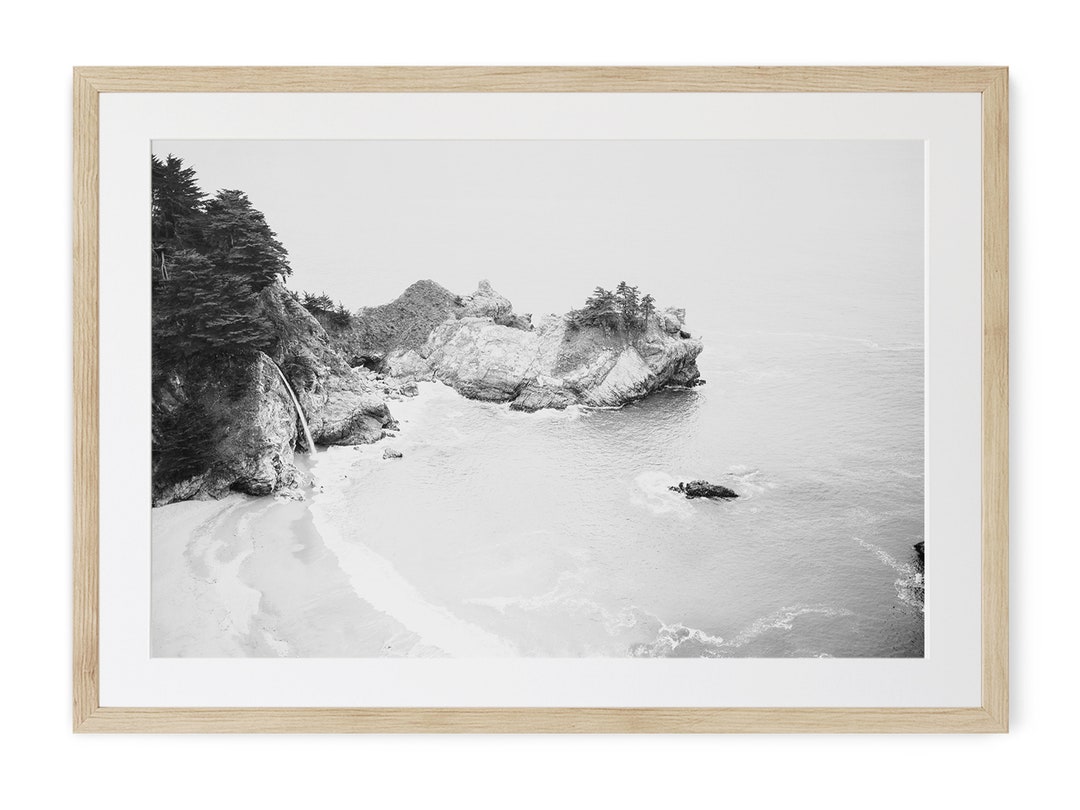 Boho Coastal FRAMED Black and White
