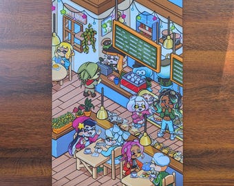 Splat Café! || Splatoon || 11" x 17" Fanart Print