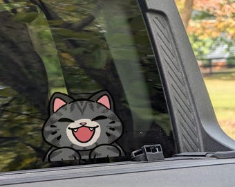 Grey Tabby Cat Decal