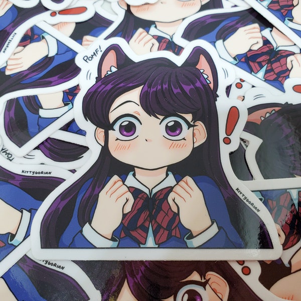 Komi Can't Communicate | 3 inch vinyl sticker | 古見さんは、コミュ症です。| Komi-san wa, Komyushou desu